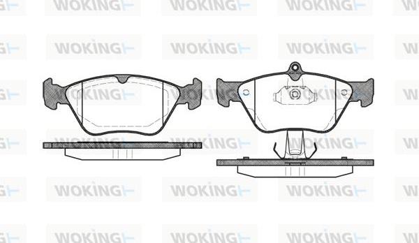 Woking P5683.00 - Bremžu uzliku kompl., Disku bremzes autodraugiem.lv