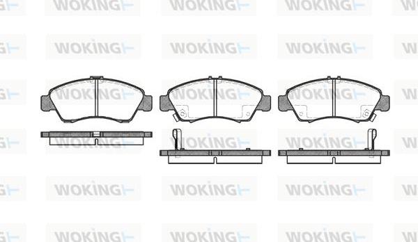 Woking P5193.02 - Bremžu uzliku kompl., Disku bremzes autodraugiem.lv