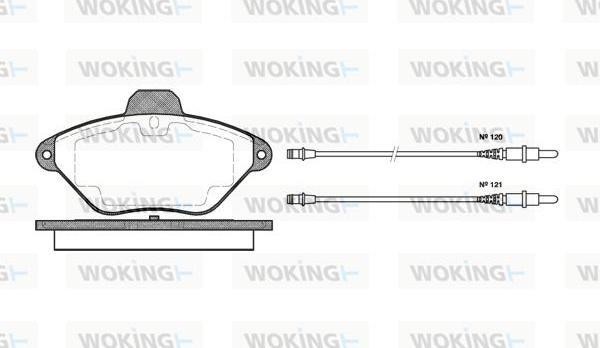 Woking P5393.04 - Bremžu uzliku kompl., Disku bremzes autodraugiem.lv