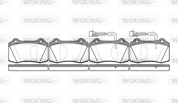 Woking P5343.02 - Bremžu uzliku kompl., Disku bremzes autodraugiem.lv