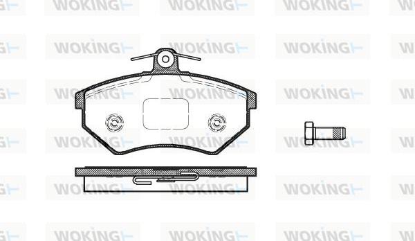 Woking P0343.50 - Bremžu uzliku kompl., Disku bremzes autodraugiem.lv