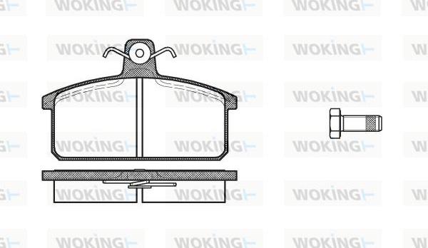 Woking P0283.00 - Bremžu uzliku kompl., Disku bremzes autodraugiem.lv