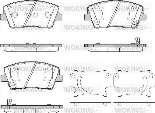 Woking P19113.02 - Bremžu uzliku kompl., Disku bremzes autodraugiem.lv