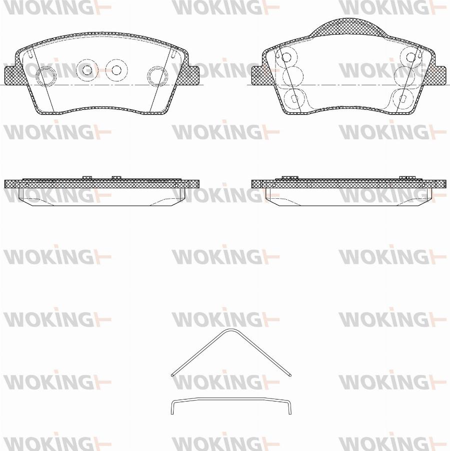 Woking P19183.00 - Bremžu uzliku kompl., Disku bremzes autodraugiem.lv