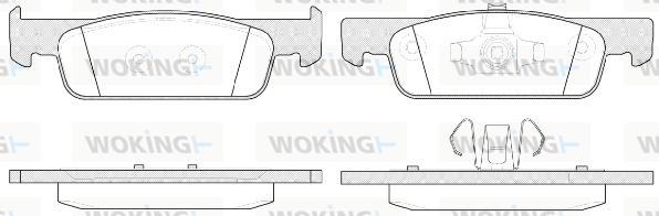 Woking P14403.00 - Bremžu uzliku kompl., Disku bremzes autodraugiem.lv