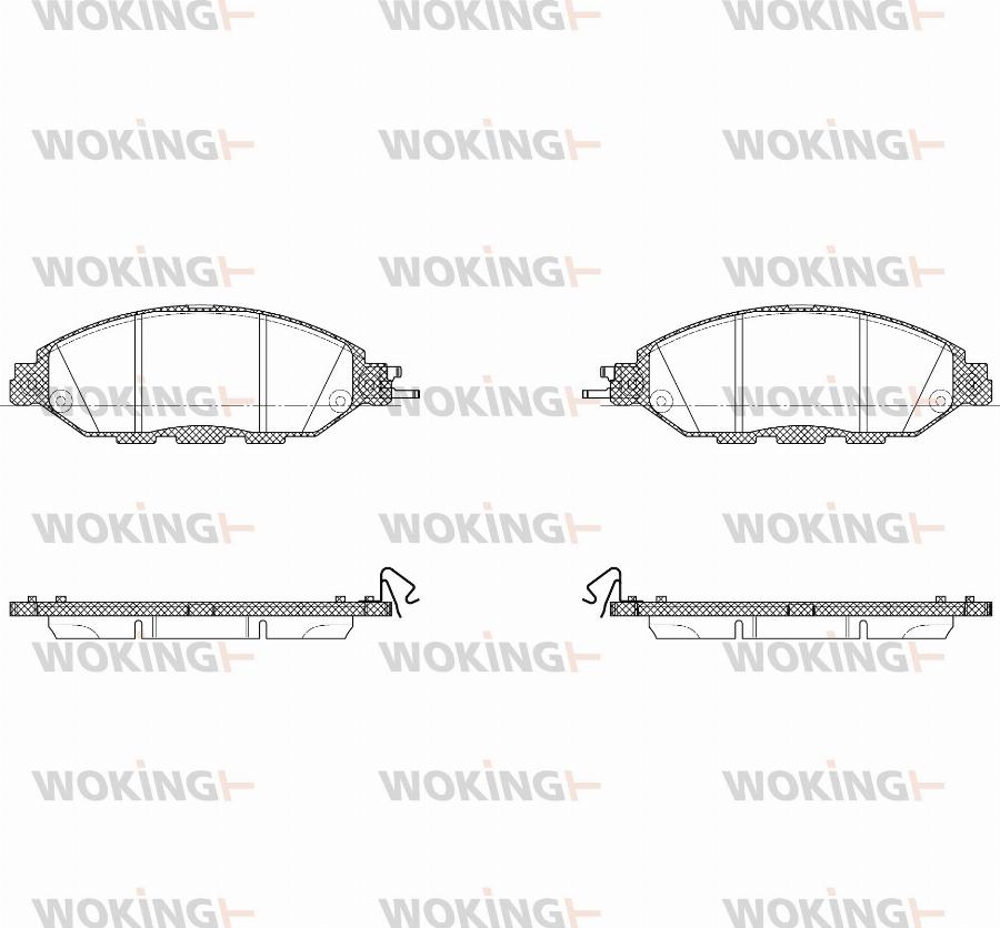 Woking P14183.04 - Bremžu uzliku kompl., Disku bremzes autodraugiem.lv