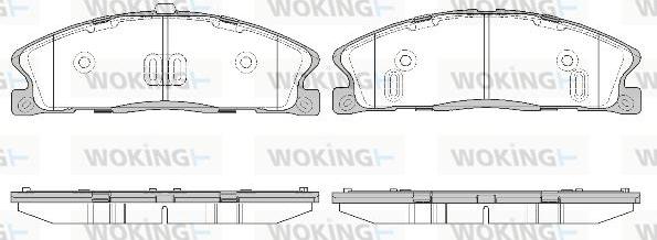 Woking P15953.00 - Bremžu uzliku kompl., Disku bremzes autodraugiem.lv