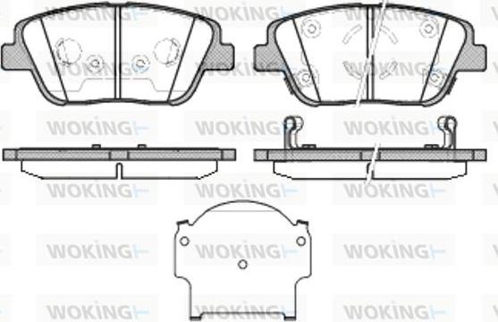 Woking P15233.02 - Bremžu uzliku kompl., Disku bremzes autodraugiem.lv