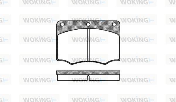 Woking P1643.00 - Bremžu uzliku kompl., Disku bremzes autodraugiem.lv