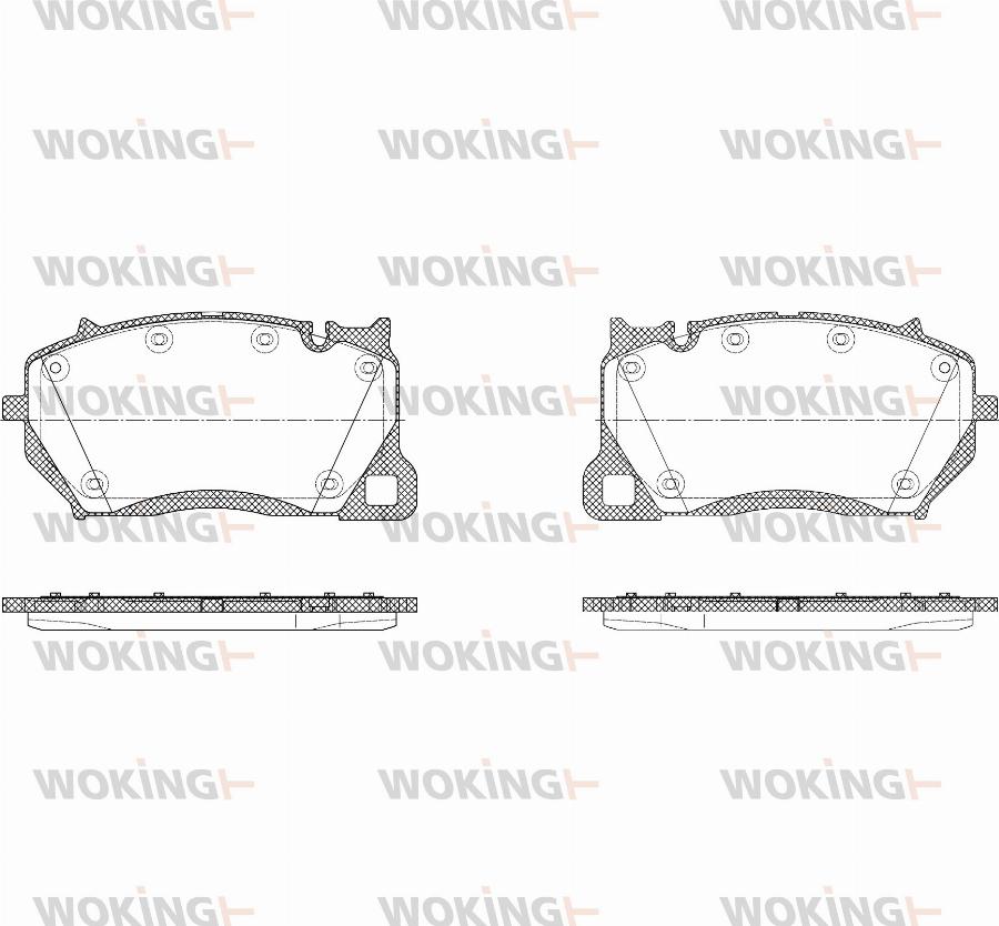 Woking P16433.20 - Bremžu uzliku kompl., Disku bremzes autodraugiem.lv