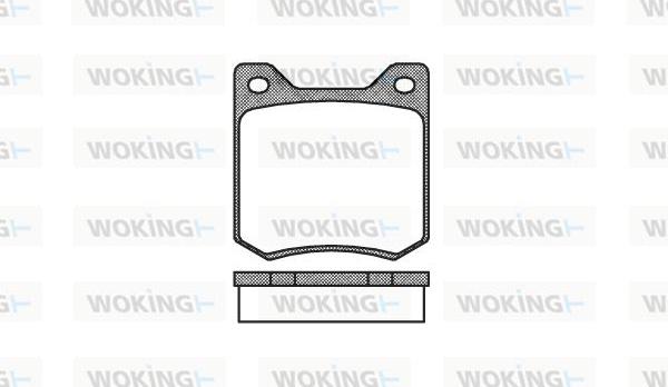 Woking P1663.00 - Bremžu uzliku kompl., Disku bremzes autodraugiem.lv