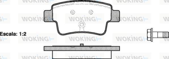 Woking P10983.00 - Bremžu uzliku kompl., Disku bremzes autodraugiem.lv