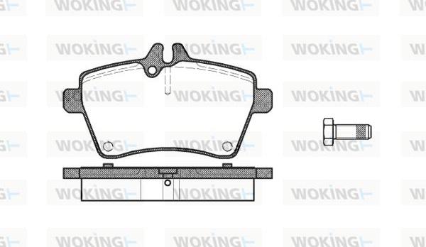 Woking P10443.00 - Bremžu uzliku kompl., Disku bremzes autodraugiem.lv