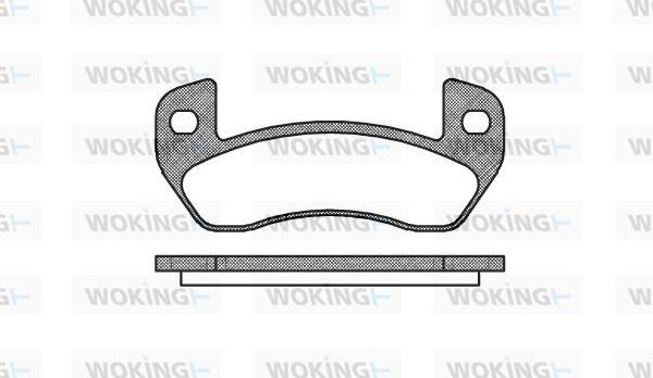 Woking P10523.00 - Bremžu uzliku kompl., Disku bremzes autodraugiem.lv