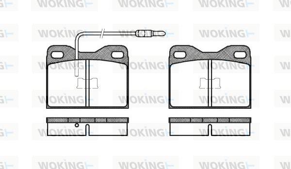 Woking P1083.14 - Bremžu uzliku kompl., Disku bremzes autodraugiem.lv