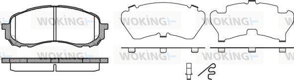 Woking P11813.11 - Bremžu uzliku kompl., Disku bremzes autodraugiem.lv