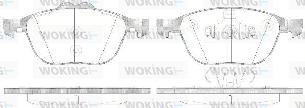 Woking P11823.50 - Bremžu uzliku kompl., Disku bremzes autodraugiem.lv