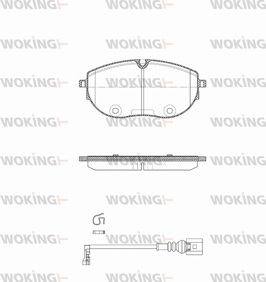 Woking P18193.01 - Bremžu uzliku kompl., Disku bremzes autodraugiem.lv