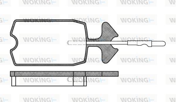 Woking P1343.04 - Bremžu uzliku kompl., Disku bremzes autodraugiem.lv