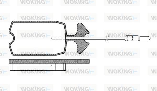 Woking P1343.14 - Bremžu uzliku kompl., Disku bremzes autodraugiem.lv