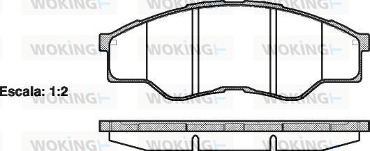 Woking P13663.00 - Bremžu uzliku kompl., Disku bremzes autodraugiem.lv