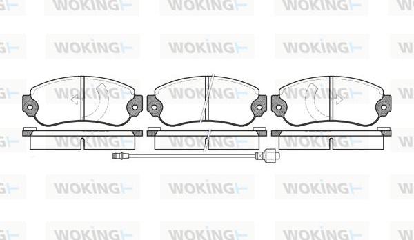 Woking P1313.06 - Bremžu uzliku kompl., Disku bremzes autodraugiem.lv