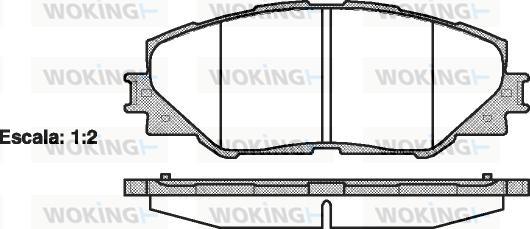 Woking P13343.00 - Bremžu uzliku kompl., Disku bremzes autodraugiem.lv