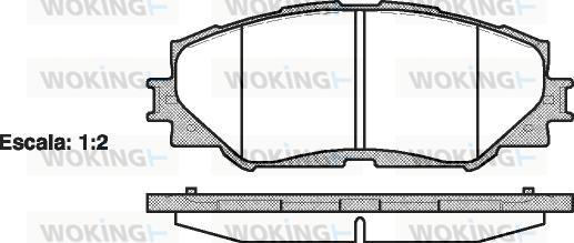 Woking P13323.00 - Bremžu uzliku kompl., Disku bremzes autodraugiem.lv