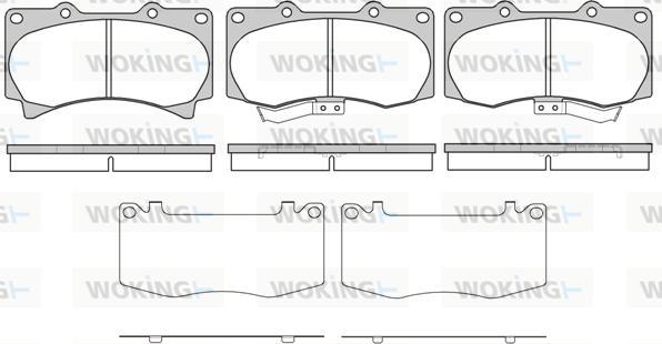 Woking P13203.02 - Bremžu uzliku kompl., Disku bremzes autodraugiem.lv