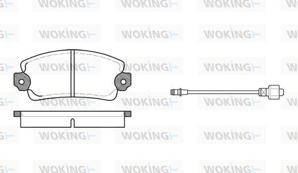 Woking P1253.12 - Bremžu uzliku kompl., Disku bremzes autodraugiem.lv