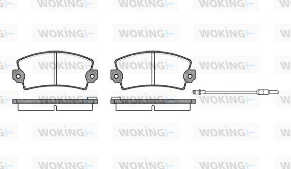 Woking P1213.96 - Bremžu uzliku kompl., Disku bremzes autodraugiem.lv