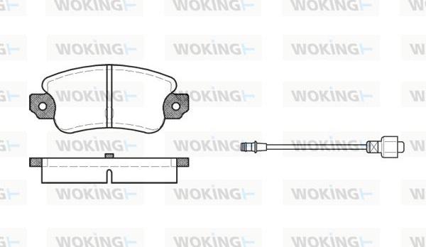 Woking P1283.02 - Bremžu uzliku kompl., Disku bremzes autodraugiem.lv