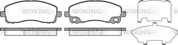 Woking P12383.00 - Bremžu uzliku kompl., Disku bremzes autodraugiem.lv