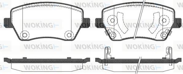 Woking P8873.02 - Bremžu uzliku kompl., Disku bremzes autodraugiem.lv