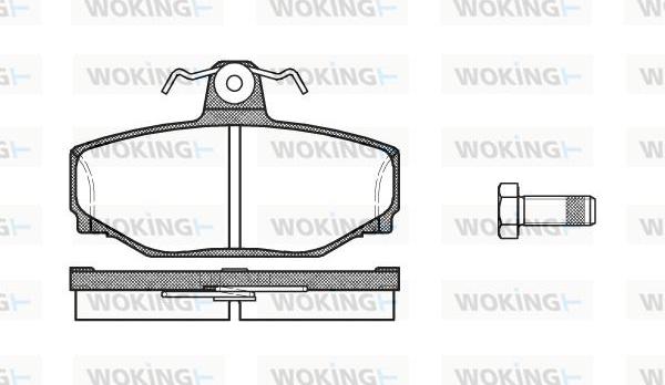 Woking P3973.00 - Bremžu uzliku kompl., Disku bremzes autodraugiem.lv