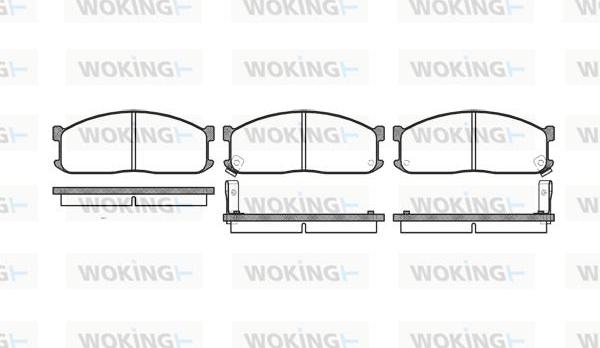 Woking P3443.02 - Bremžu uzliku kompl., Disku bremzes autodraugiem.lv