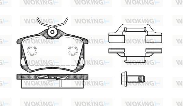 Woking P3633.50 - Bremžu uzliku kompl., Disku bremzes autodraugiem.lv