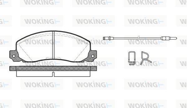 Woking P3023.02 - Bremžu uzliku kompl., Disku bremzes autodraugiem.lv