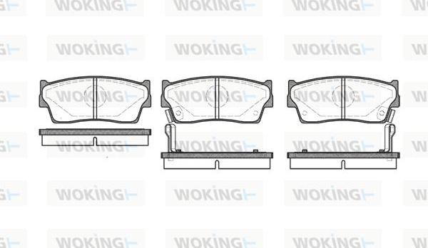 Woking P3893.02 - Bremžu uzliku kompl., Disku bremzes autodraugiem.lv