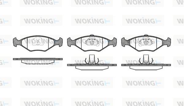 Woking P3813.40 - Bremžu uzliku kompl., Disku bremzes autodraugiem.lv