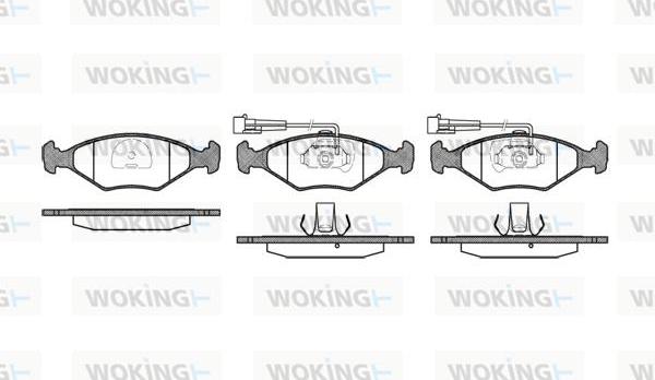 Woking P3813.42 - Bremžu uzliku kompl., Disku bremzes autodraugiem.lv