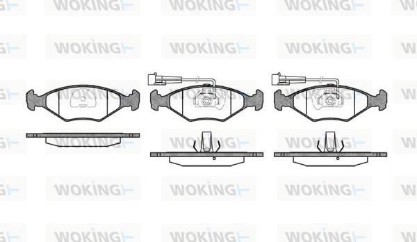 Woking P3813.32 - Bremžu uzliku kompl., Disku bremzes autodraugiem.lv