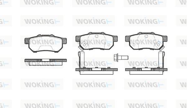 Woking P3333.52 - Bremžu uzliku kompl., Disku bremzes autodraugiem.lv