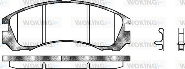 Woking P2543.32 - Bremžu uzliku kompl., Disku bremzes autodraugiem.lv