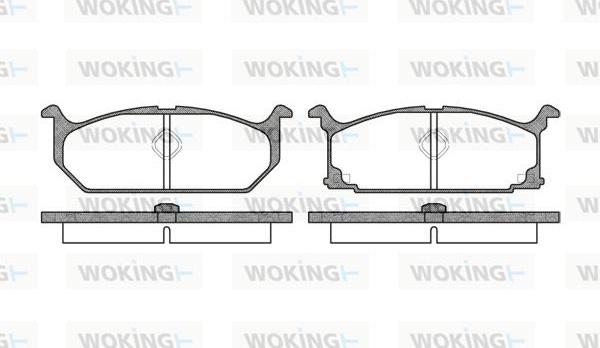 Woking P2583.00 - Bremžu uzliku kompl., Disku bremzes autodraugiem.lv