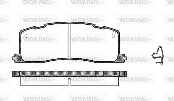 Woking P2673.00 - Bremžu uzliku kompl., Disku bremzes autodraugiem.lv