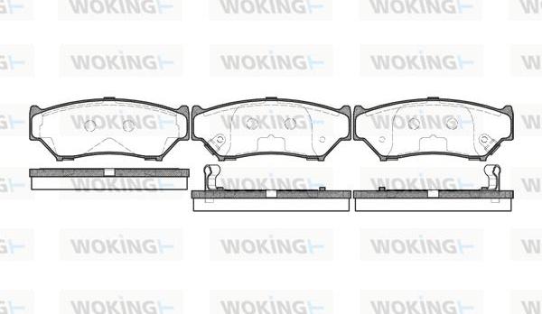 Woking P2893.12 - Bremžu uzliku kompl., Disku bremzes autodraugiem.lv