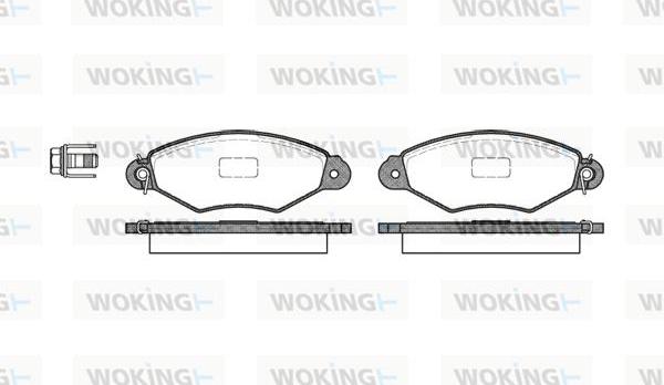 Woking P7433.00 - Bremžu uzliku kompl., Disku bremzes autodraugiem.lv