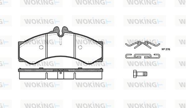 Woking P7143.00 - Bremžu uzliku kompl., Disku bremzes autodraugiem.lv