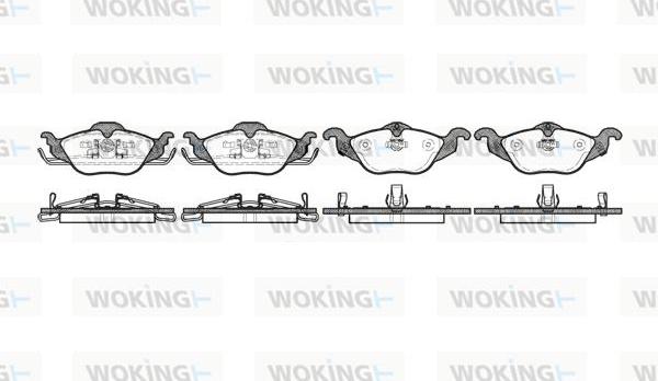 Woking P7843.02 - Bremžu uzliku kompl., Disku bremzes autodraugiem.lv